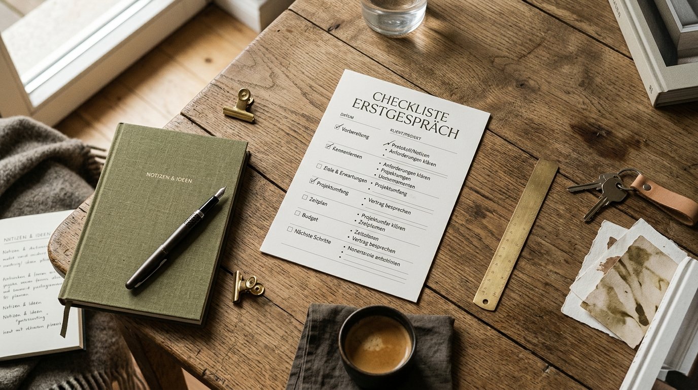 Checkliste und Vertrag klären organisatorische Punkte beim Fotografen-Treffen